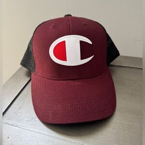 Brand new Champion Burgundy and Black trucker Hat